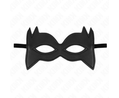 Kink Masked Allure KINK Cat Face Mask Model 3 - Anatomical Vegan Leather, 18.5x12.5 cm
