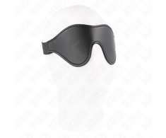 Kink Masked Allure KINK Leatherette Adjustable Bandage Mask with Elastic Belt 21x8cm Juodas