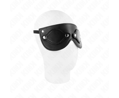 Kink Masked Allure KINK Leatherette Eye Mask with Detachable Covers 22x9cm Adjustable Fit