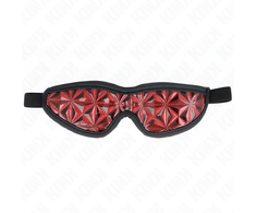 Kink Masked Allure KINK Raudona Diamond Pattern Eye Mask Adjustable Headband 20.5x6cm