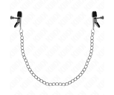 Kink Nipple Grip KINK Flat Chain Nipple Clamps Sidabrinis Adjustable 34 cm Metal Design
