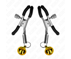 Kink Nipple Grip KINK Gold Single Bell Nipple Clamp 6cm - Adjustable Metal Sensory Clip