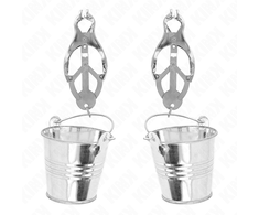Kink Nipple Grip KINK Japanese Clover Sidabrinis Nipple Clamps with Adjustable Buckets