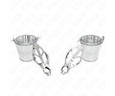 Kink Nipple Grip KINK Japanese Clover Sidabrinis Nipple Clamps with Adjustable Buckets