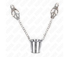Kink Nipple Grip KINK Sidabrinis Adjustable Nipple Clamps with Chain - Precision &amp; Style