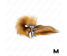 Kink Pleasure Plugs KINK Medium Plug with Synthetic Brown Tail 8x3.5 cm - Fantasy Priedas