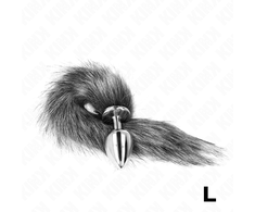 Kink Pleasure Plugs KINK Intimate Plug L with 40cm Synthetic Pilkas Tail - 10x4cm Silicone