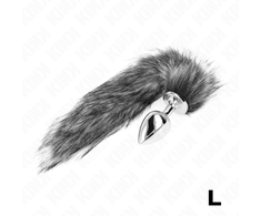 Kink Pleasure Plugs KINK Intimate Plug L with 40cm Synthetic Pilkas Tail - 10x4cm Silicone