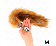 Kink Pleasure Plugs KINK Medium Plug with Synthetic Brown Tail 8x3.5 cm - Fantasy Priedas