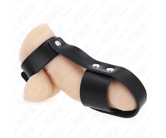 Kink Ring Power KINK Leather Cage Ring Adjustable Divider - High-Quality Juodas Strap System