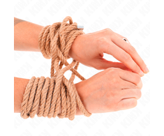 Kink Rope Arts KINK Hemp Rope 5m with Metal-Tipped Ends - Durable Bondage Priedas