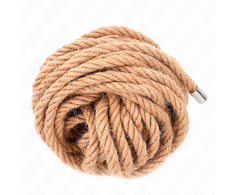 Kink Rope Arts KINK Hemp Rope with Metal End 10m - Durable Natural Bondage Cord