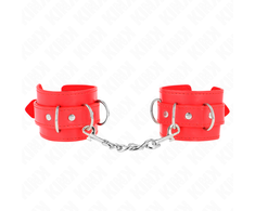 Kink Wrist Restraint KINK Adjustable Raudona Wrist Restraints with 3 D-Rings 17.5-25cm x 6cm