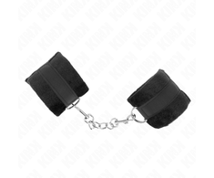 Kink Wrist Restraint KINK Beginner Fur Wrist Cuffs Juodas 30x7 cm - Soft Adjustable Fastening