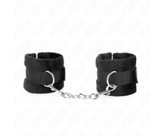 Kink Wrist Restraint KINK Beginner Fur Wrist Cuffs Juodas 30x7 cm - Soft Adjustable Fastening
