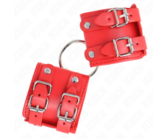 Kink Wrist Restraint KINK Fixed Wrist Restraints Adjustable Raudona with Studs 17-22 cm x 6.5 cm
