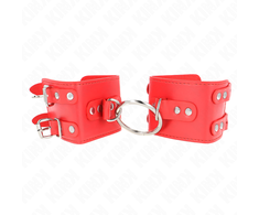 Kink Wrist Restraint KINK Fixed Wrist Restraints Adjustable Raudona with Studs 17-22 cm x 6.5 cm