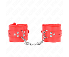 Kink Wrist Restraint KINK Fur-Lined Adjustable Wrist Restraints Raudona | 17-29 cm Secure Comfort
