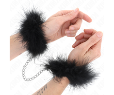 Kink Wrist Restraint KINK Mini Feather Hand Cuffs - Soft Anatomic Wrist Restraints, Juodas