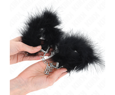 Kink Wrist Restraint KINK Mini Feather Hand Cuffs - Soft Anatomic Wrist Restraints, Juodas