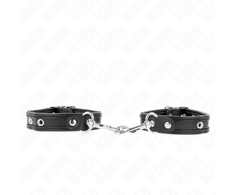 Kink Wrist Restraint KINK Mini Adjustable Juodas Wristbands with Studs 16-22cm x 2cm