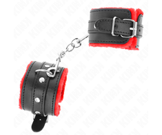 Kink Wrist Restraint KINK Premium Fur-Lined Adjustable Wrist Restraints Raudona-Juodas 17-29cm