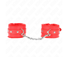 Kink Wrist Restraint KINK Premium Fur Lined Adjustable Wrist Restraints Raudona 17-29cm