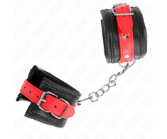 KINK Wrist Restraints Juodas &amp; Raudona Adjustable 17-28 cm Ergonomic Design