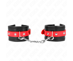KINK Wrist Restraints Juodas &amp; Raudona Adjustable 17-28 cm Ergonomic Design