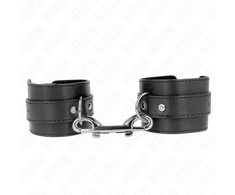 Kink Wrist Restraint KINK Adjustable Wrist Restraints Juodas Leather 17-28 cm Large Buckle