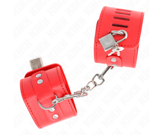 Kink Wrist Restraint KINK Adjustable Raudona Wrist Restraints with Padlock Closure 16-23cm x 5.5cm