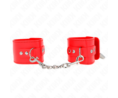 Kink Wrist Restraint KINK Adjustable Raudona Wrist Restraints with Padlock Closure 16-23cm x 5.5cm
