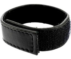 Metal Hard Adjustable Leather Body Strap Juodas - Universal Fit, Velcro Closure