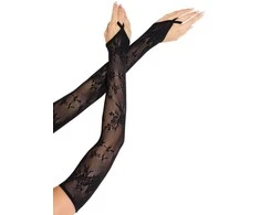 Leg Avenue Europe Sort blomster nethandsker