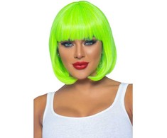 Leg Avenue Accessories Leg Avenue Fluorescent Short Bob Wig Neon Žalias - High Visibility