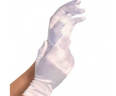 Leg Avenue Europe Leg Avenue Satin Short Gloves Baltas Elegant Finish One Size