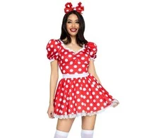 Leg Avenue Europe Leg Avenue Costumes LEG AVENUE - POLKA DOT DRESS + HEADBAND Raudonas/Baltas S