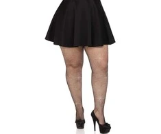 Leg Avenue Europe Leg Avenue Hosiery LEG AVENUE - CRYSTALIZED MESH STOCKINGS Juodas PLUS SIZE