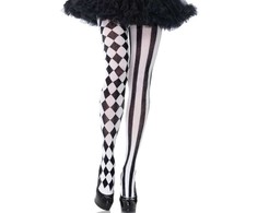 Boland Traciks Leg Avenue Harlequin Tights Juodas/Baltas One Size Nylon Patterned