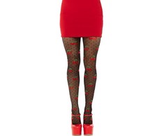 Leg Avenue Europe Leg Avenue Hosiery LEG AVENUE - Juodas CHERRY MOLES STOCKINGS