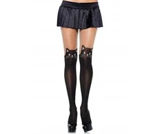 Leg Avenue Europe Juodas Cat Opaque Pantyhose Juodas