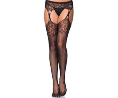 Leg Avenue Europe Juodos blondinės kojinės