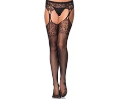 Leg Avenue Europe Juodos blondinės kojinės