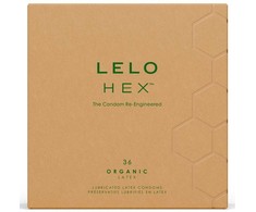 LELO HEX Organic 36-Pack Eco-Friendly Latex Protection with L-Arginine