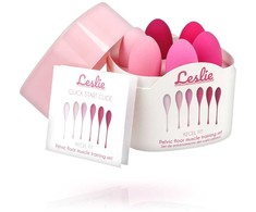 LESLIE Kegel Fit Set - 6-Weight Pelvic Floor Muscle Trainer, Silicone