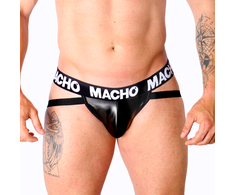 Macho Underwear Macho MX25NC Intimate Jockstrap Juodas Leatherette L - Elastic Band