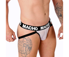 Macho Underwear Macho MX26X1 Jockstrap Baltas Mesh XL - Breathable Athletic Support