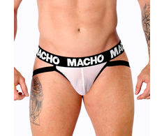 Macho Underwear Macho MX26X1 Jockstrap Baltas Mesh XL - Breathable Athletic Support