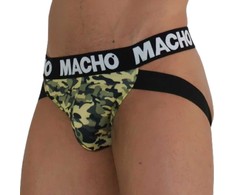 Macho Underwear MACHO MX28MV Jockstrap Military Žalias XL - Anatomical Support Fit