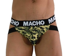 Macho Underwear MACHO MX28MV Jockstrap Military Žalias XL - Anatomical Support Fit